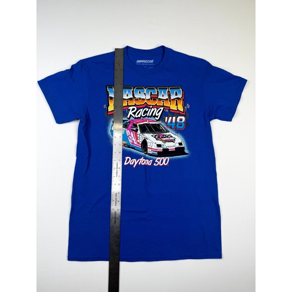 Nascar Racing '48 Daytona 500 T Shirt Mens Small Royal Blue Graphic Print Cotton - Picture 3 of 5